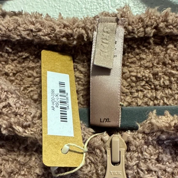 SKIMS Cozy Brown Teddy Jacket with Hood - Picture 2 of 4